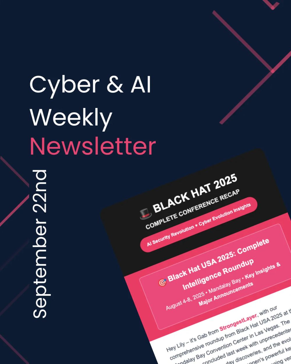 Cover illustration for “Cyber & AI Weekly - September 22nd”
