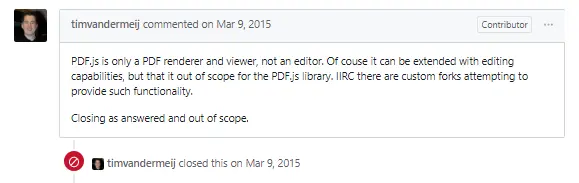 Quote from pdf.js community contributor