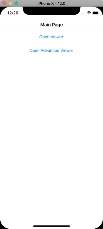 Image of AdvancedViewerPage instance being rendered with document viewer (iOS)