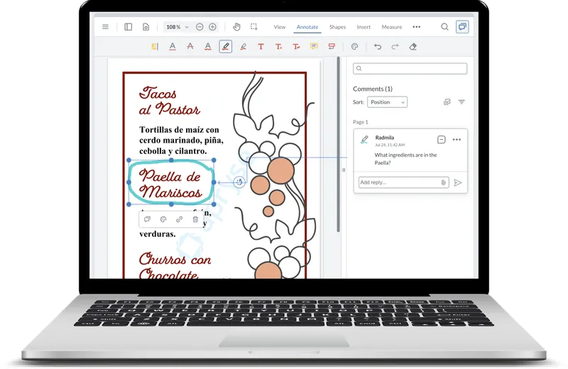 a mockup of a mobile device, showing WebViewer embedded in an app.