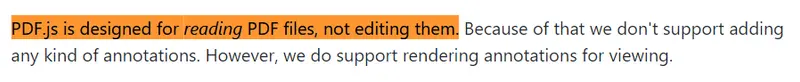 Quote from pdf.js community contributor