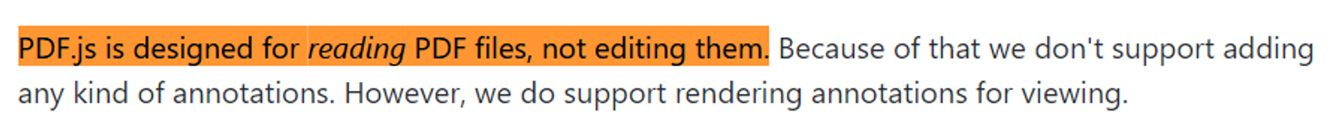 Quote from pdf.js community contributor