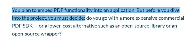 Selecting text in a vector PDF