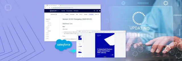 Updating the WebViewer Version in Salesforce