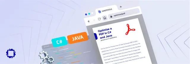 Optimize a PDF in C# and Java