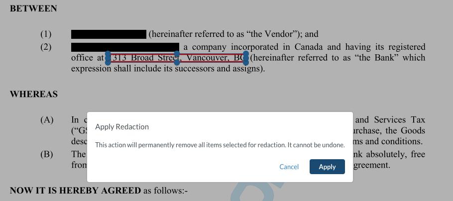 Apryse’s precise redactor removes hidden content while preserving document searchability