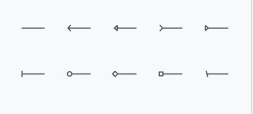 Different line ending shapes