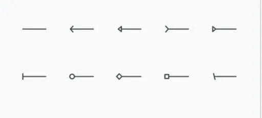 Different line ending shapes