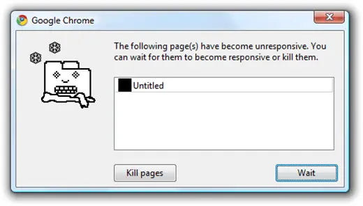 Crash report in google chrome