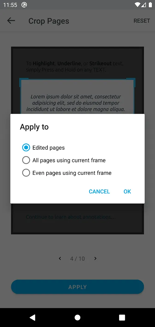 The Scrollbar interface was redesigned for better space allocation and a more intuitive experience. The Previous and Next buttons are now grouped together.