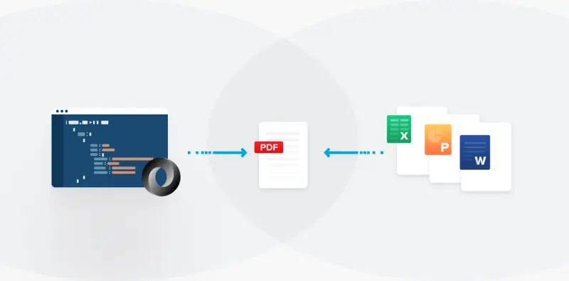 infographic image of merging JSON data into Office templates
