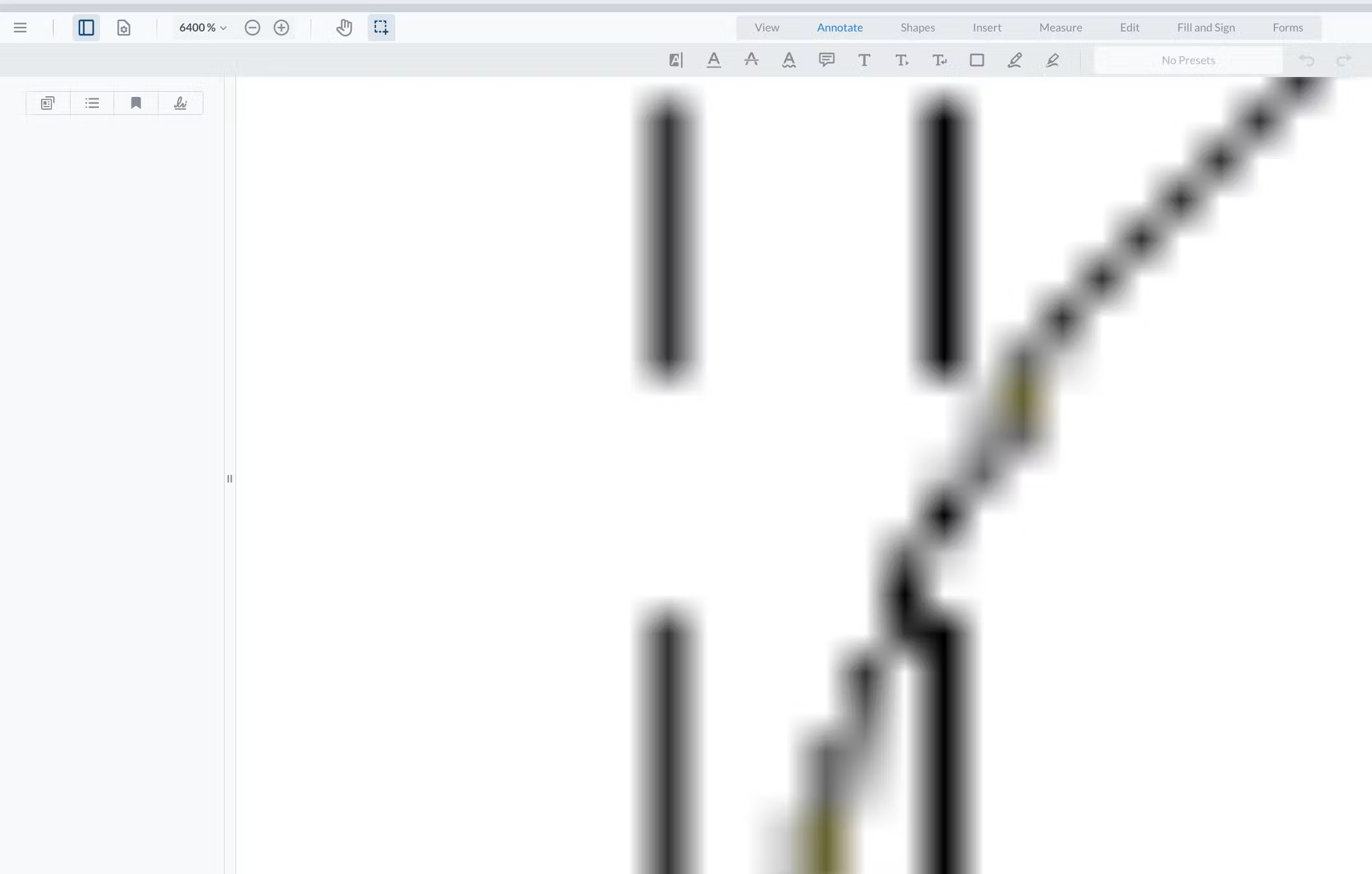 Image of magnified raster content