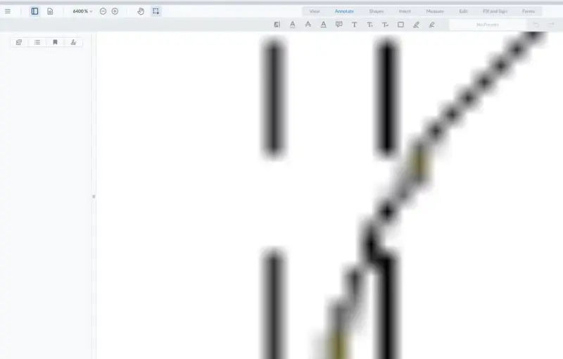 Image of magnified raster content