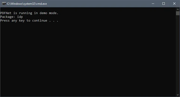 Terminal showing output of running data extraction tests