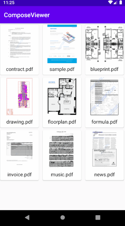 Animation pick a PDF thumbnail preview