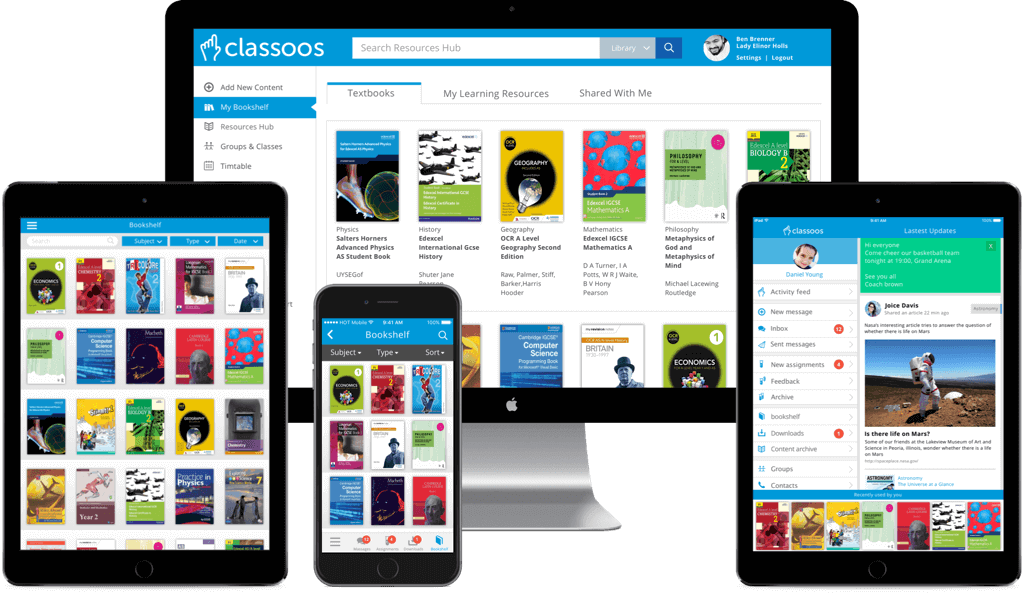 Kalsefer’s all-in-one learning platform and Digital Textbook Service, classoos™, has made K-12 textbooks totally digital and on-demand