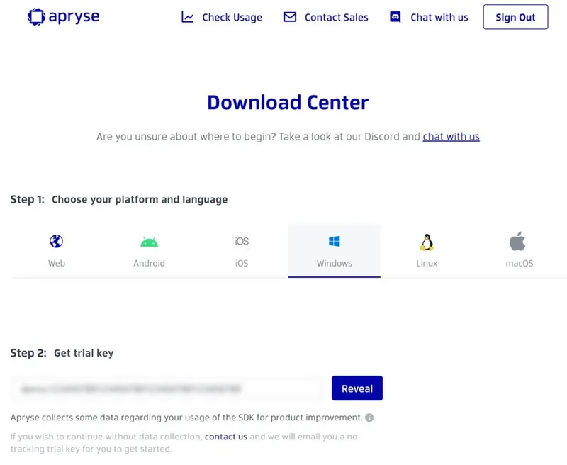 download center platform and trial key