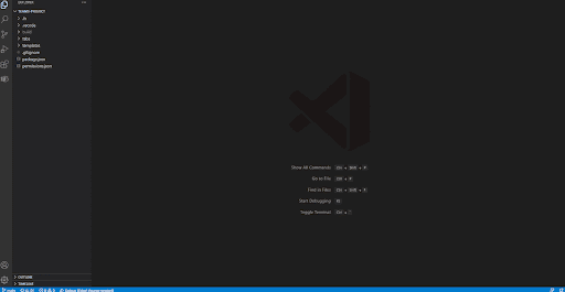 Steps to start new MS Teams project in VS Code.