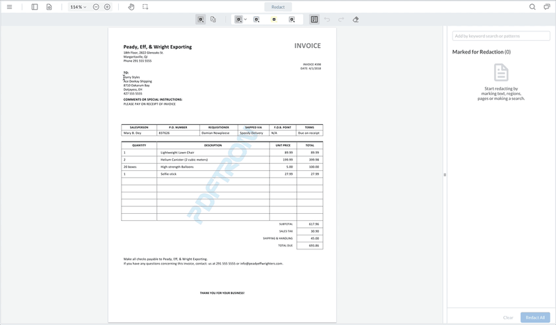 Highlight and redact manually with the WebViewer UI