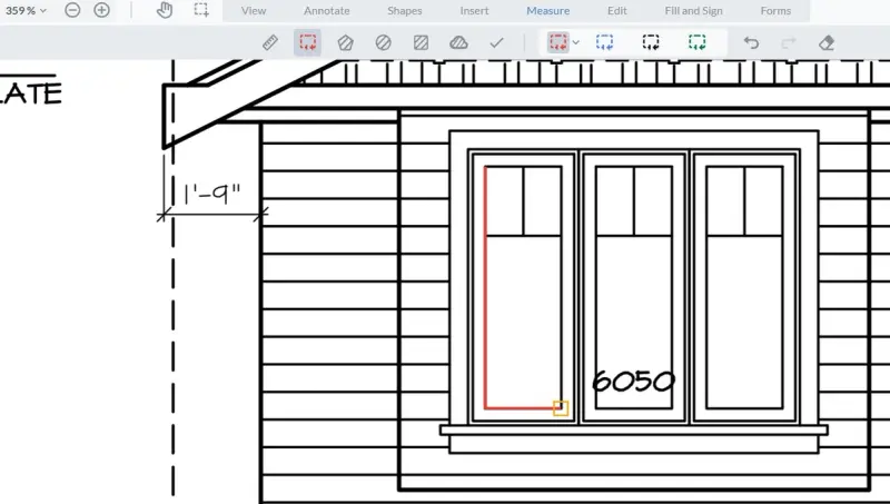 Control points in a drawing