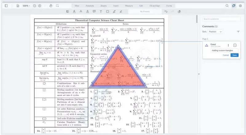 Image of a custom triangle shape tool