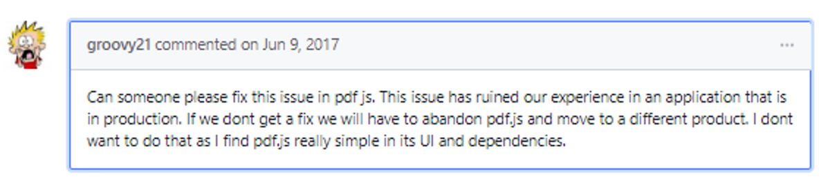 PDF.js community member requesting support