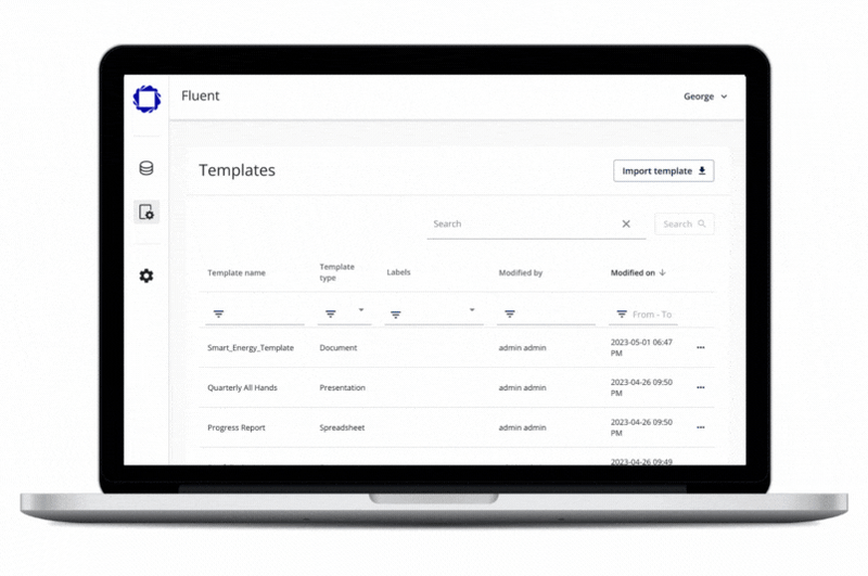 Centralized template management for fast template production