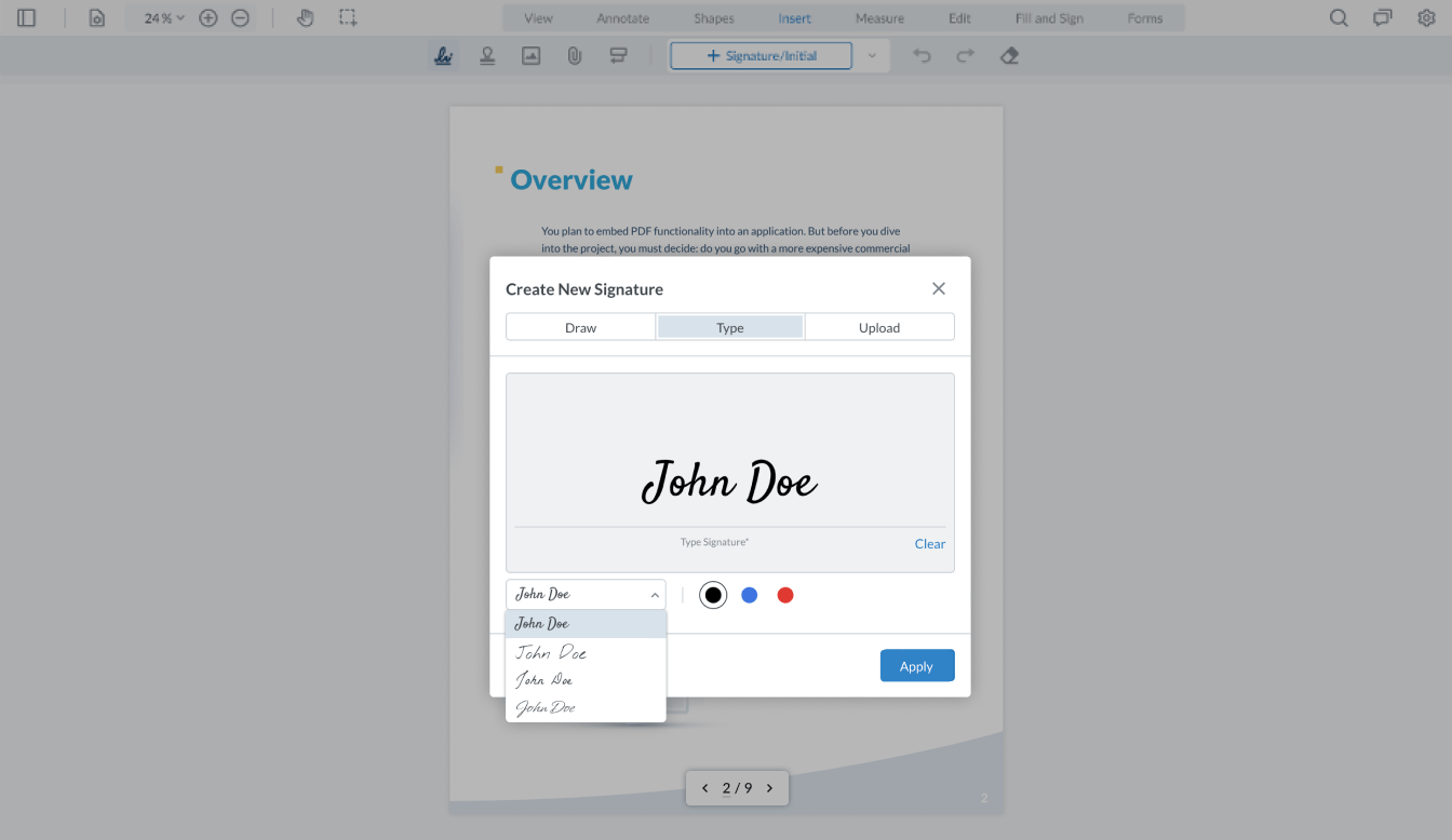 Choose a signature style!