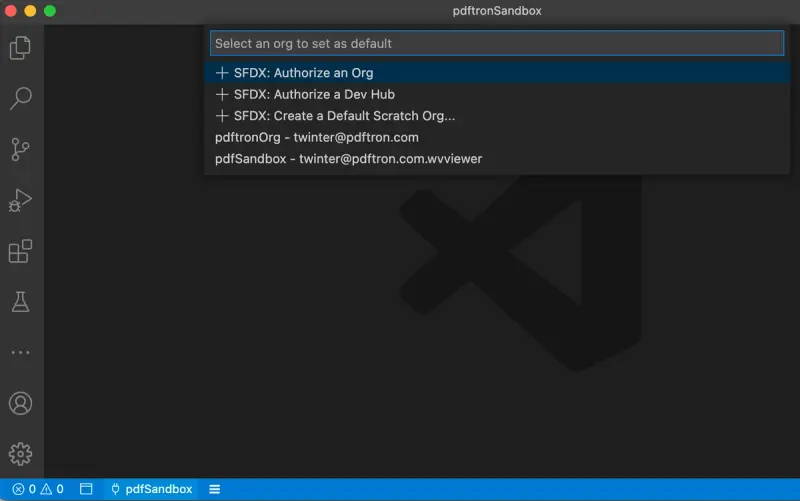 Authenticate from VS Code