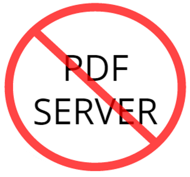 no PDF server image