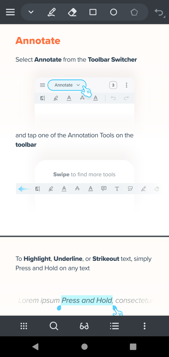 View of UX improvements to WebViewer UI