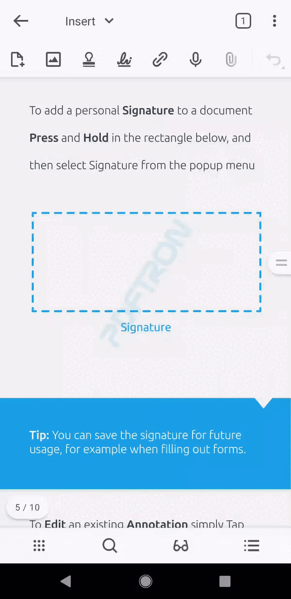 Streamlined signature flow