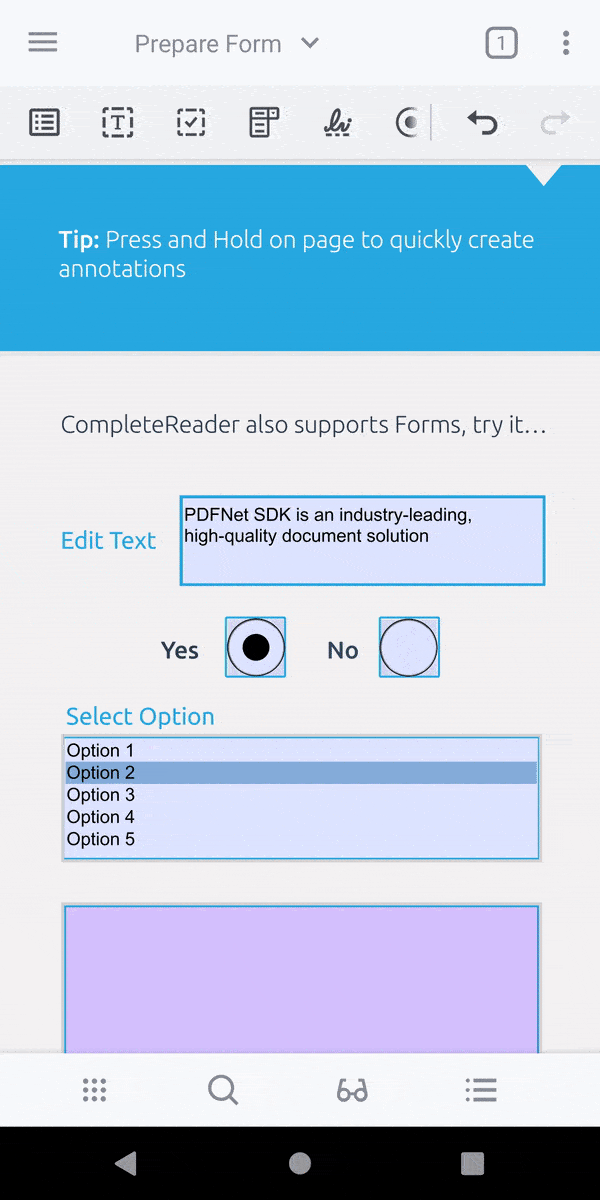 Text widget