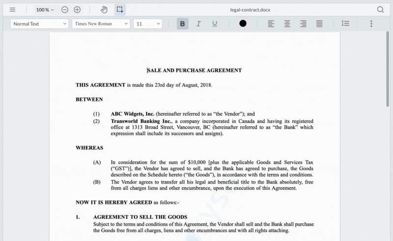 Native DOCX Editing - WYSIWYG