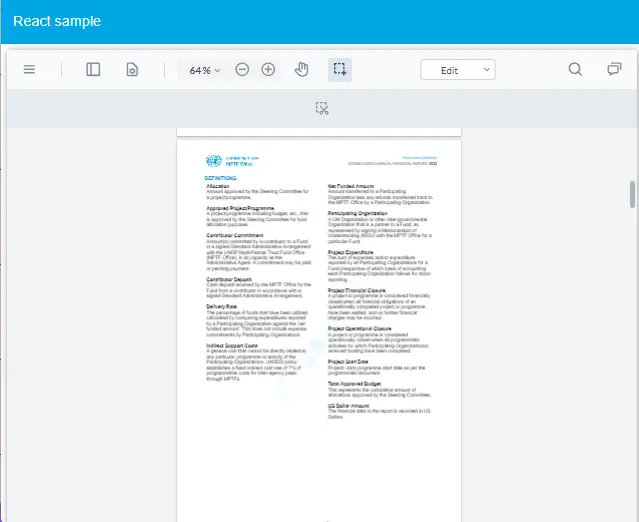 A view of a DOCX file within WebViewer