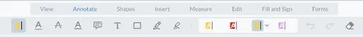 The default WebViewer tool ribbon.