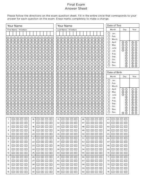 Final Exam Sample