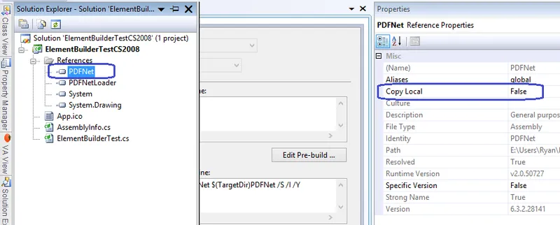 Changing "Copy Local" property to false in solution explorer.