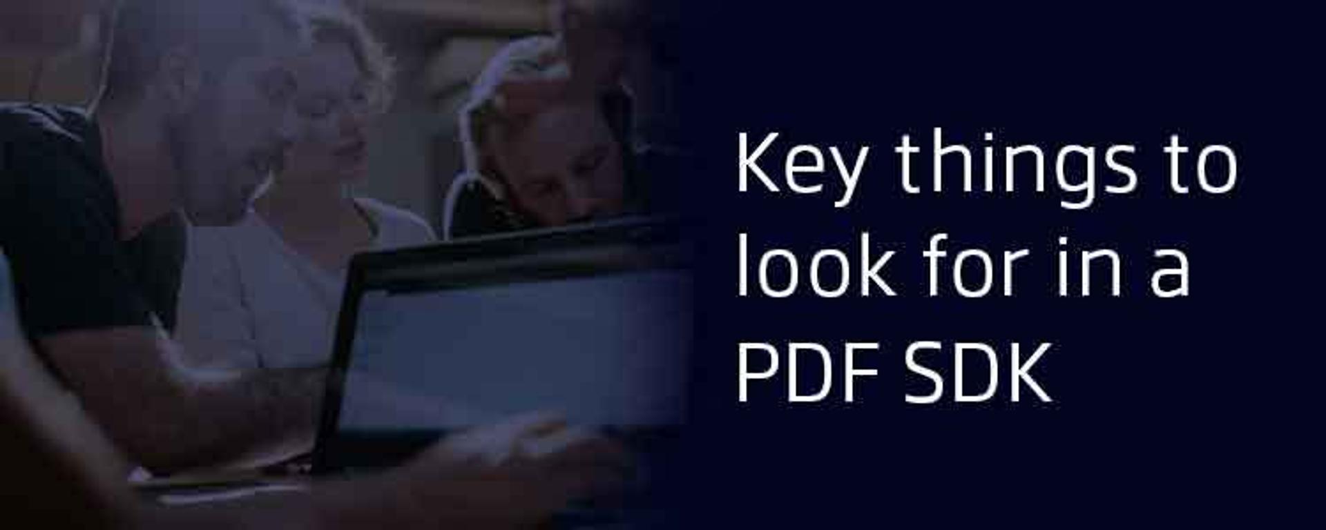 make pdf sdk selection easy