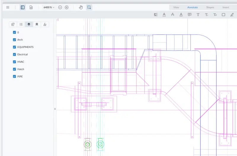 Image of magnified vector content