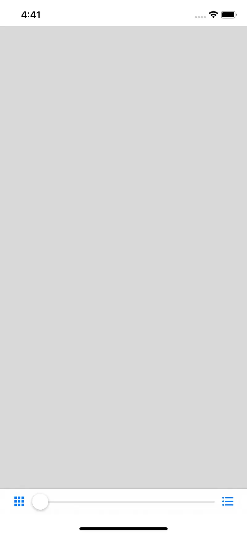 An empty SwiftUI PDF viewer