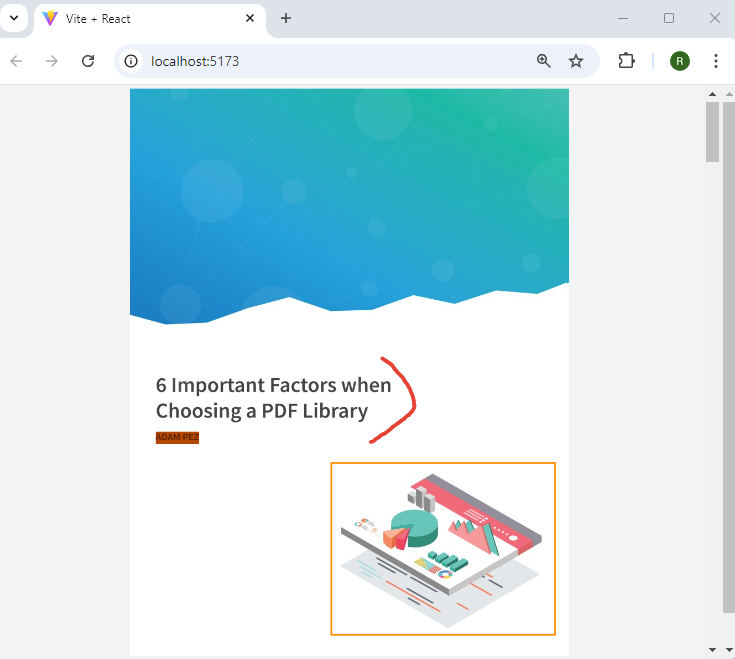 WebViewer running in the browser, showing a PDF