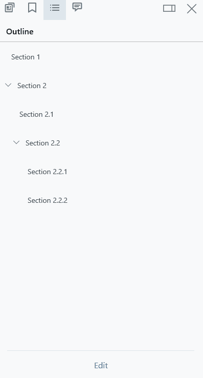 Animation of selectively deleting a group of bookmarks in a PDF