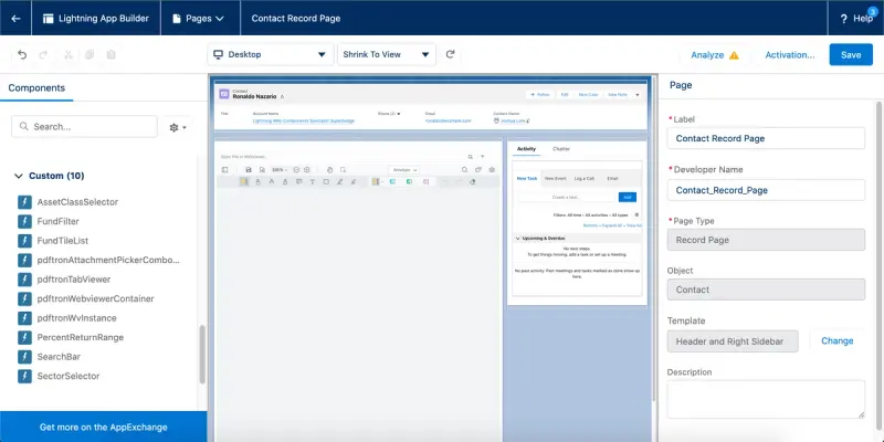 Drag and drop the pdftronWebviewerContainer component
