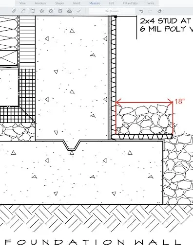 Measurement caption in a pdf drawing