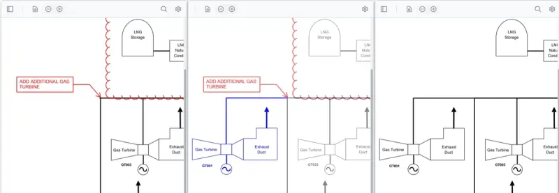Side by side document comparison