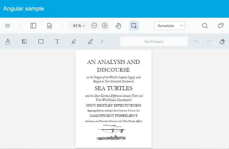 A DOCX file being shown in the Angular WebViewer app