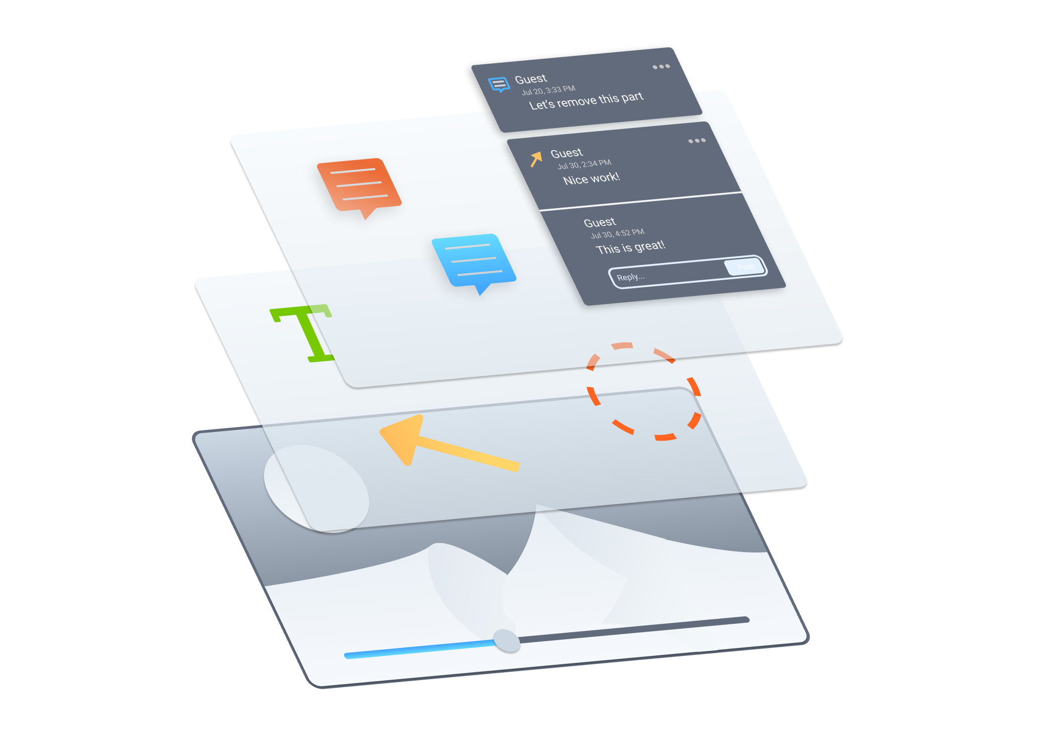 Image of a video frame overlaid with annotations stored separately
