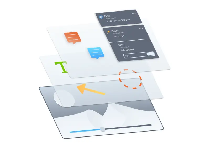 Image of a video frame overlaid with annotations stored separately