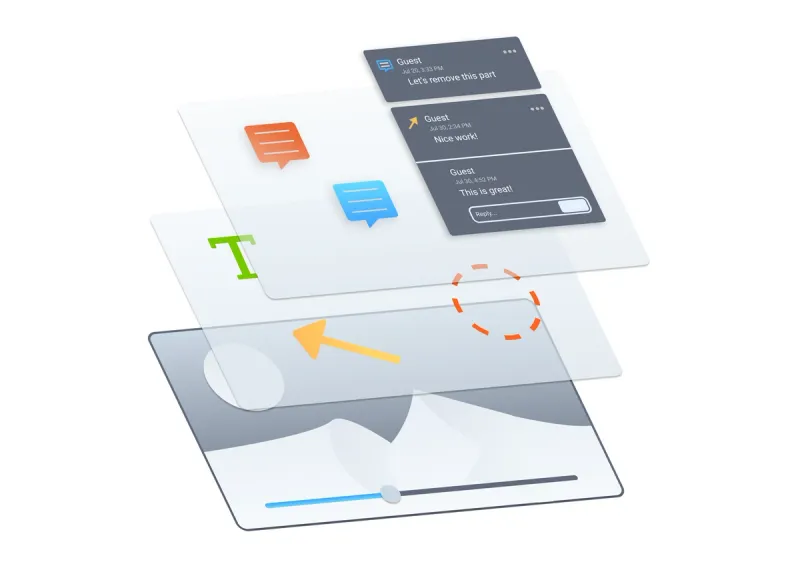 Image of a video frame overlaid with annotations stored separately